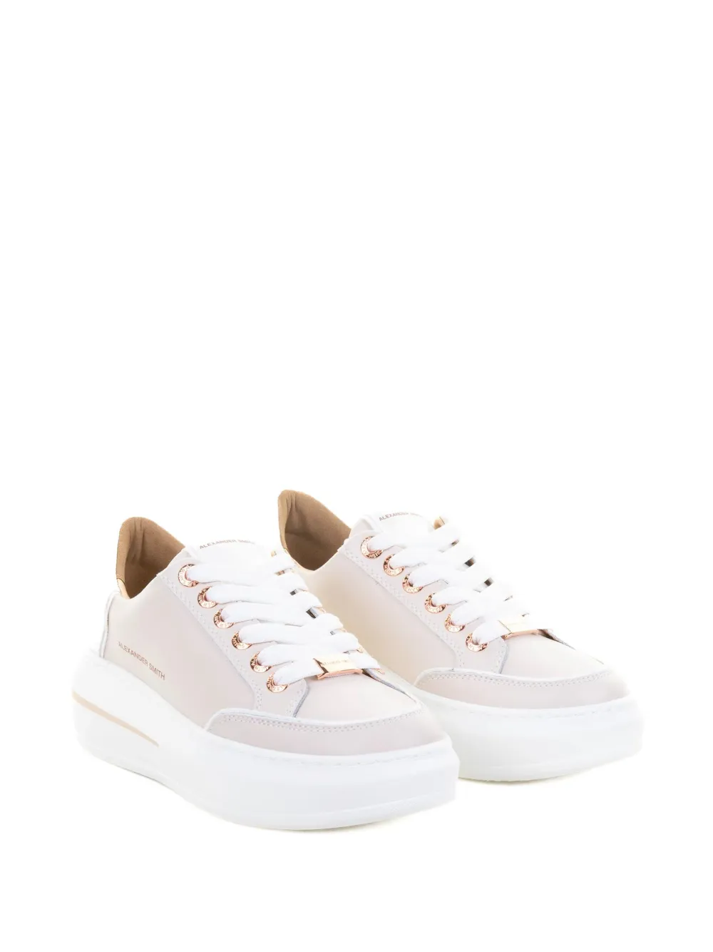 Alexander Smith lace-up platform sneakers - Roze
