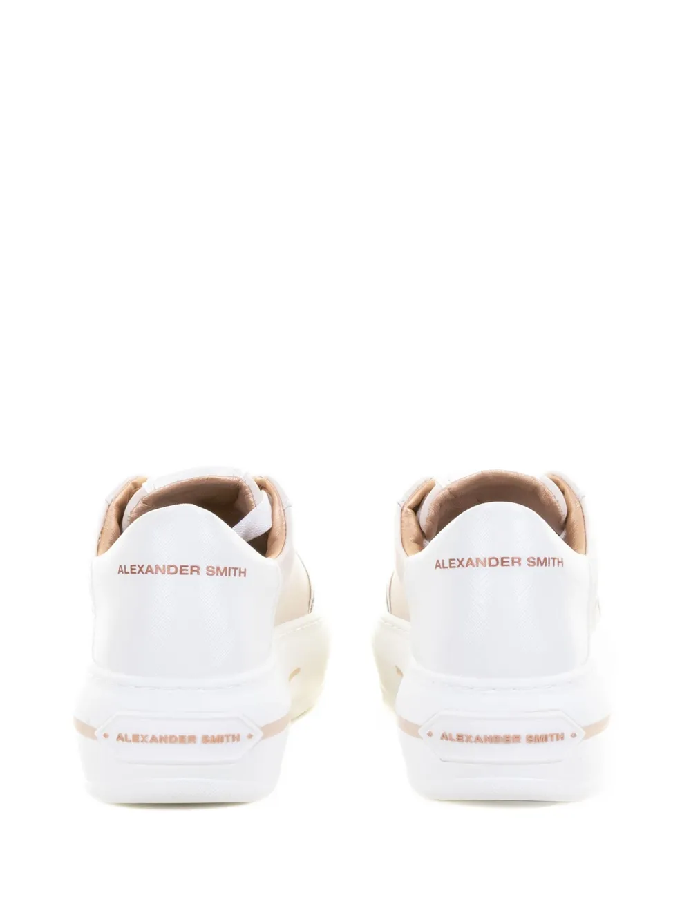 Alexander Smith Lace-up Platform Sneakers In White