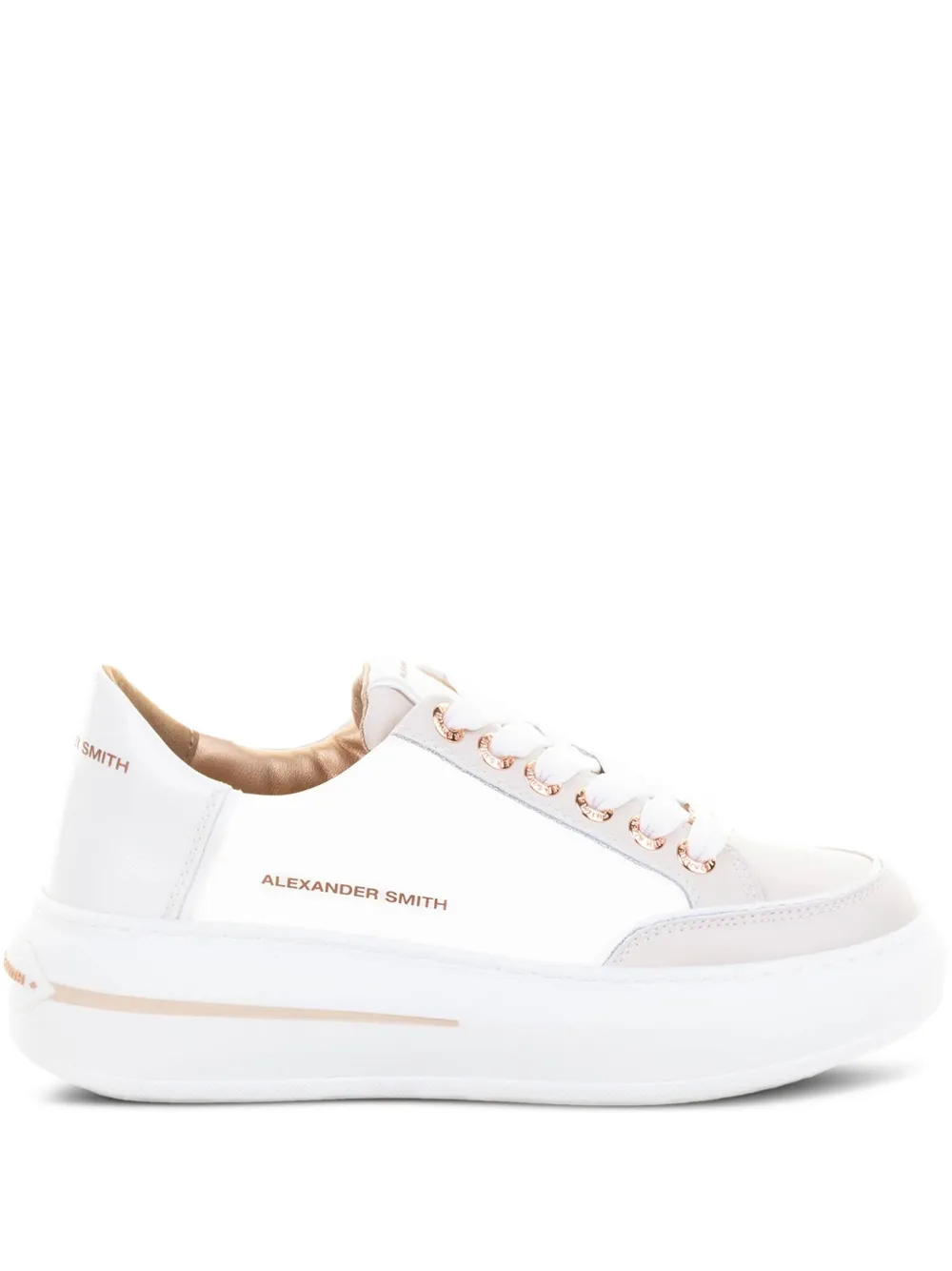 Alexander Smith lace-up platform sneakers Pink