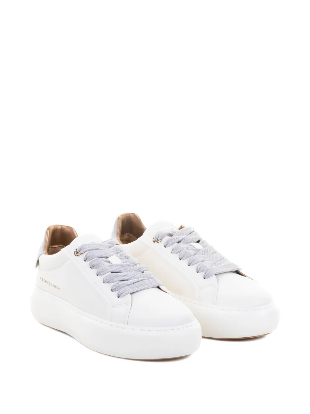 Alexander Smith platform-sole leather sneakers - Wit