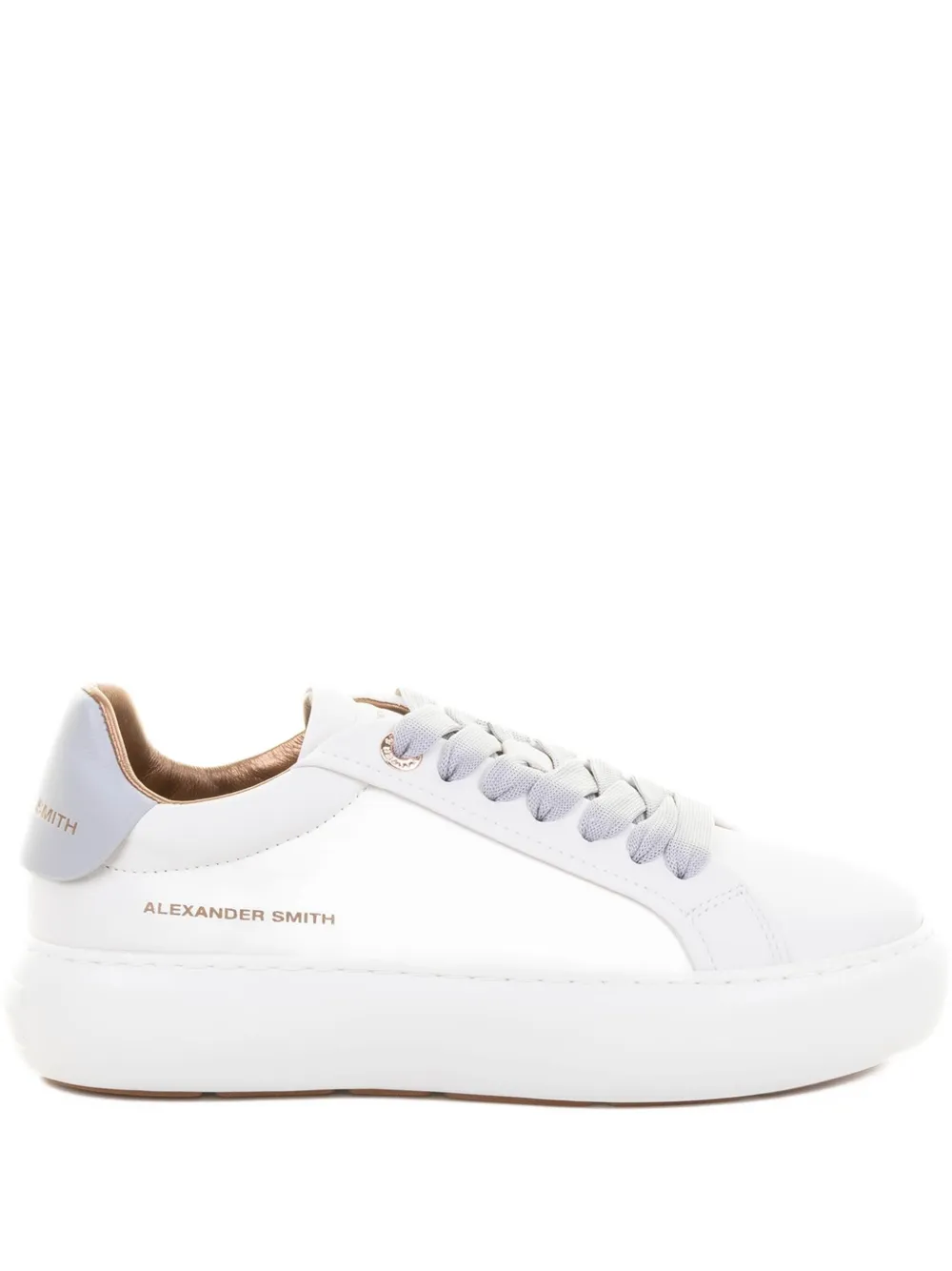 Alexander Smith Leren sneakers met plateauzool Wit