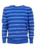 Malo striped crew-neck sweater - Blue
