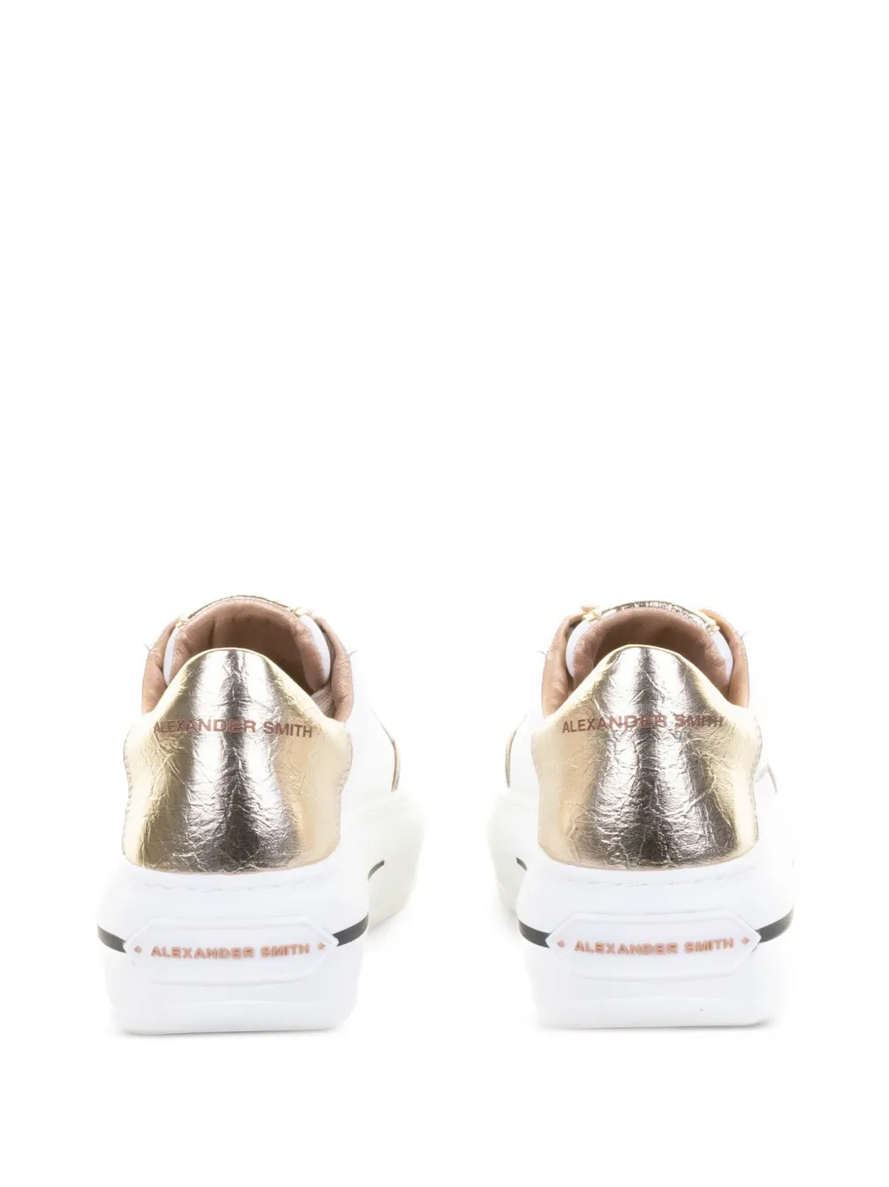 Alexander Smith metallic-panel leather sneakers White
