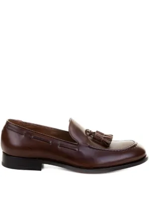 Alden タッセル レザーローファー | レッド | FARFETCH JP