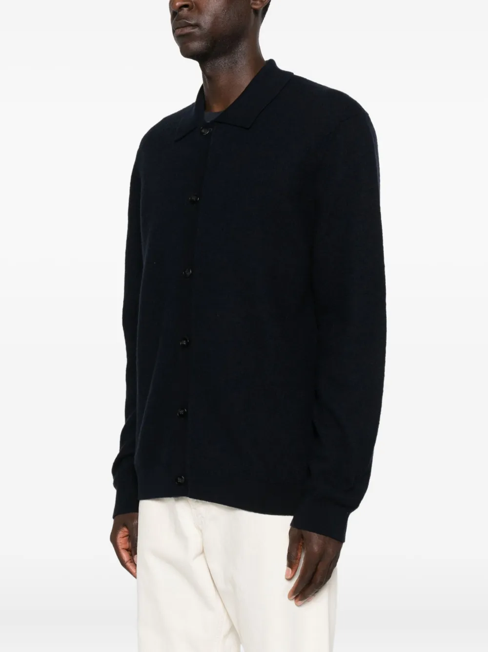 SAMSOE Vest met kraag met knopen Zwart