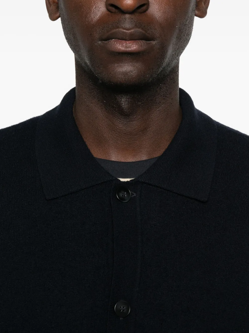 SAMSOE Vest met kraag met knopen Zwart