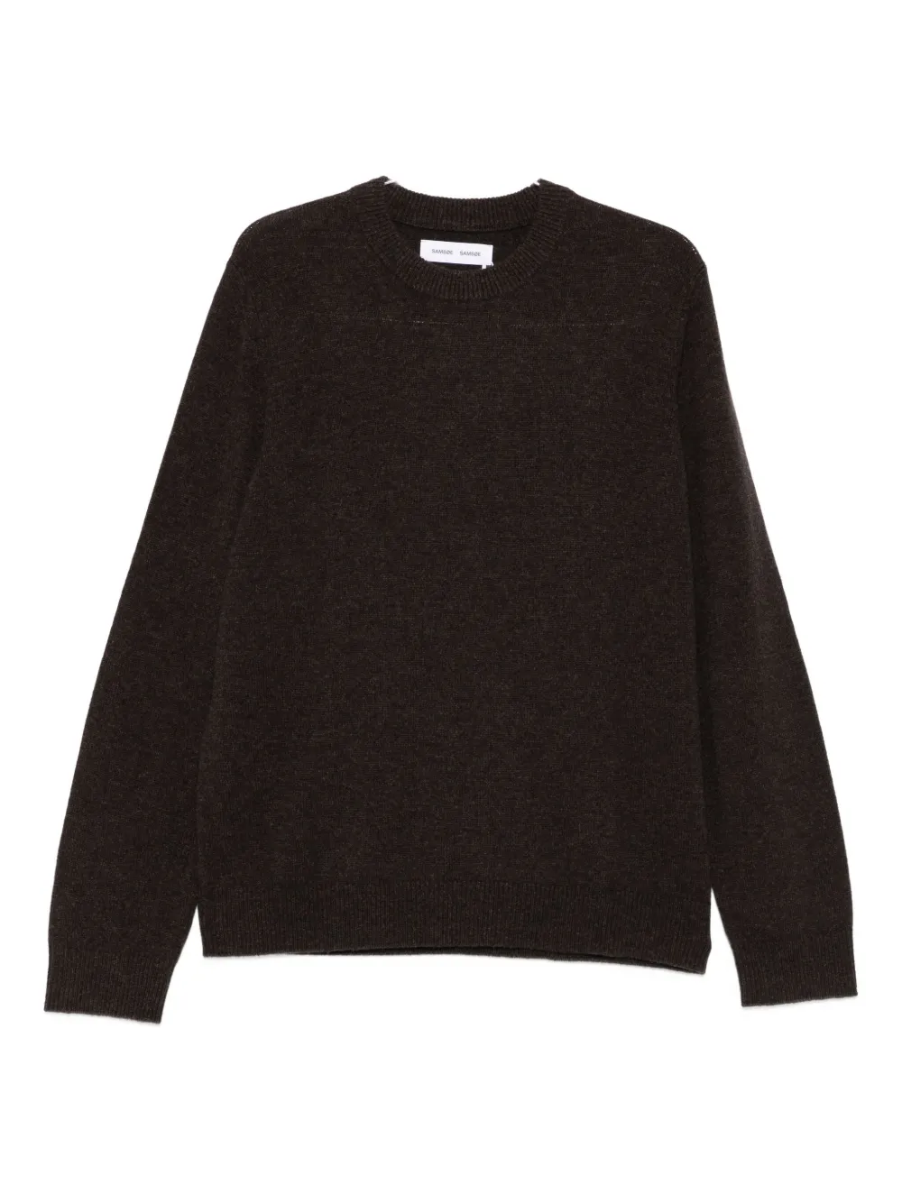 Samsoe & Samsoe Round-neck Wool Sweater In Brown