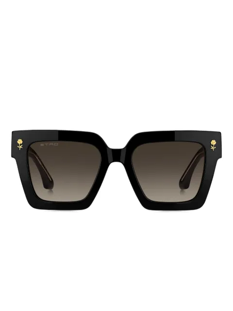 ETRO rose-embellished square sunglasses