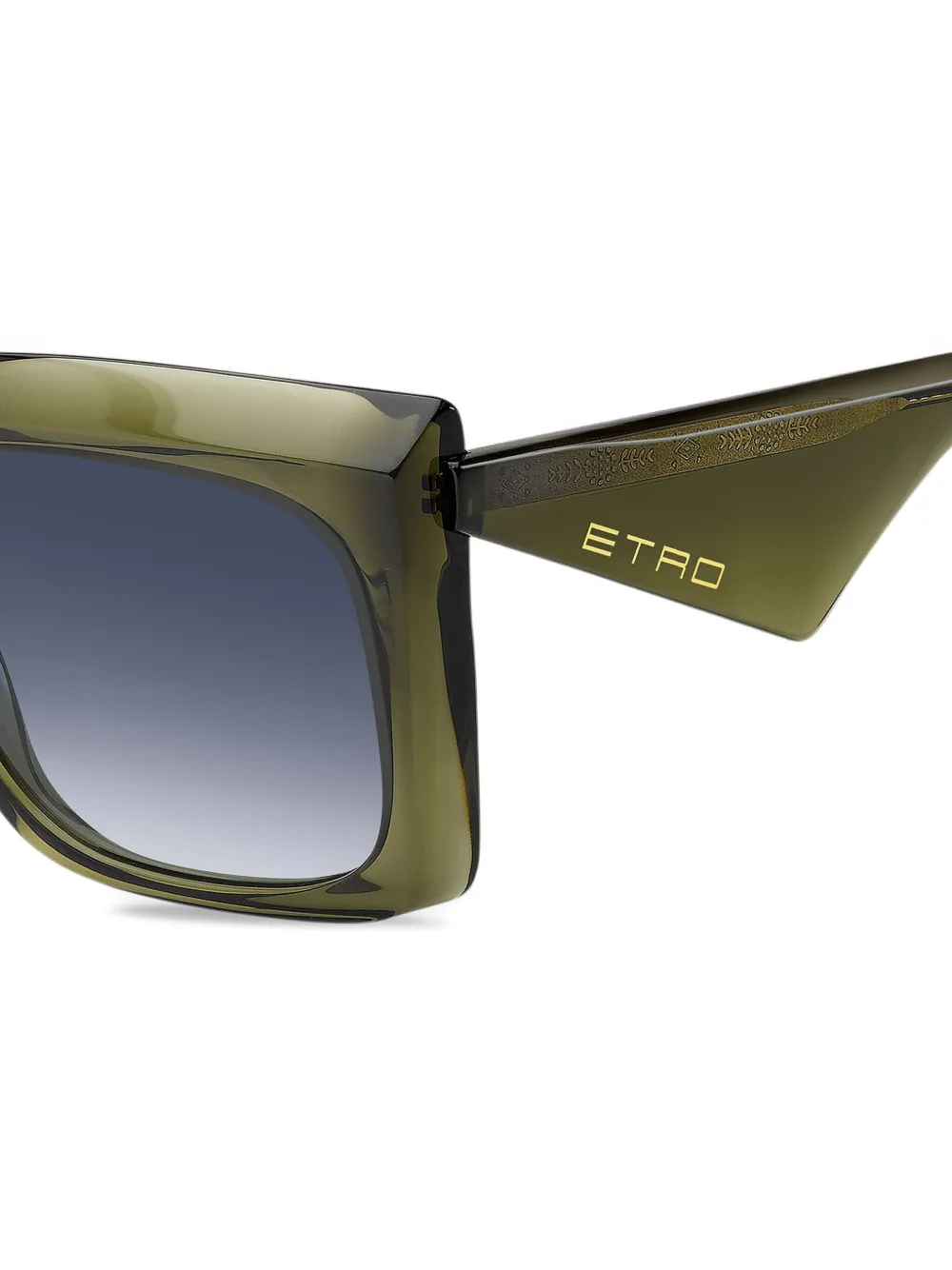 Etro Geometric-frame Sunglasses In Green