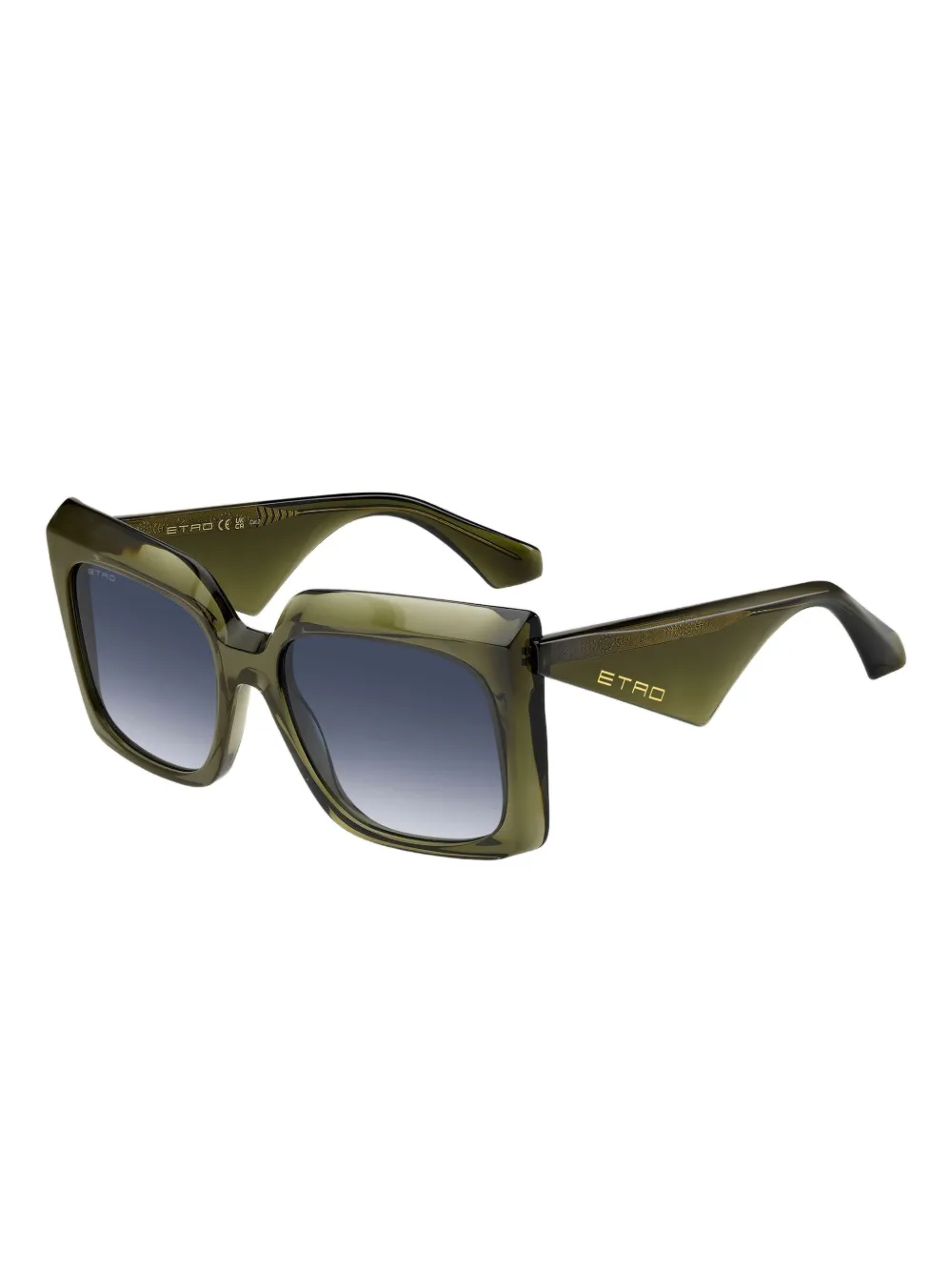 ETRO Zonnebril met geometrisch montuur - Groen