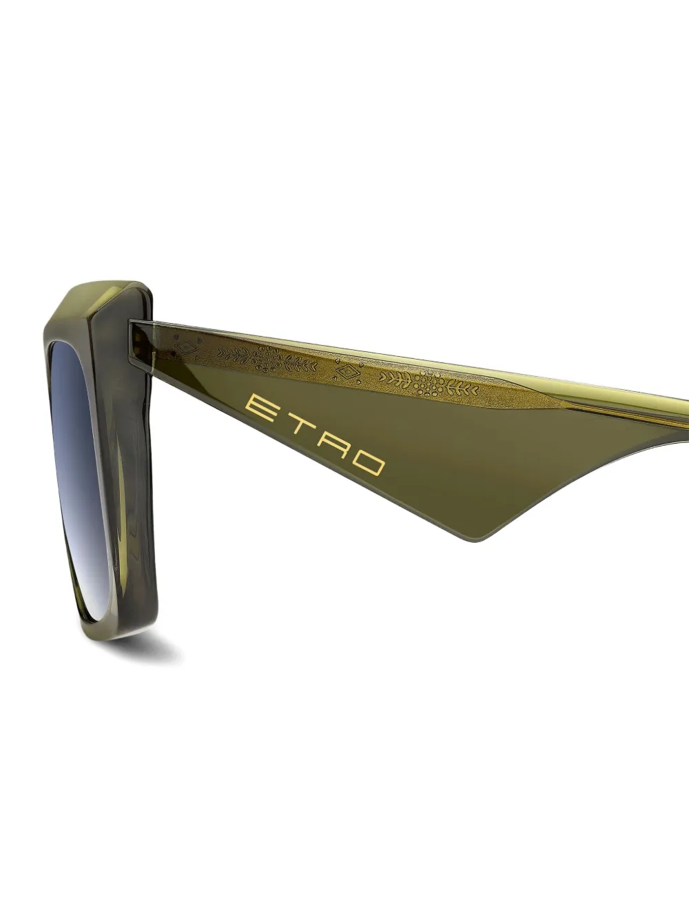 Etro Geometric-frame Sunglasses In Green