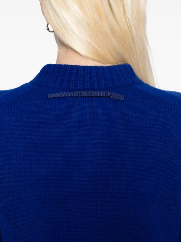 Sacai Wool Knit Cardigan | Blue | FARFETCH