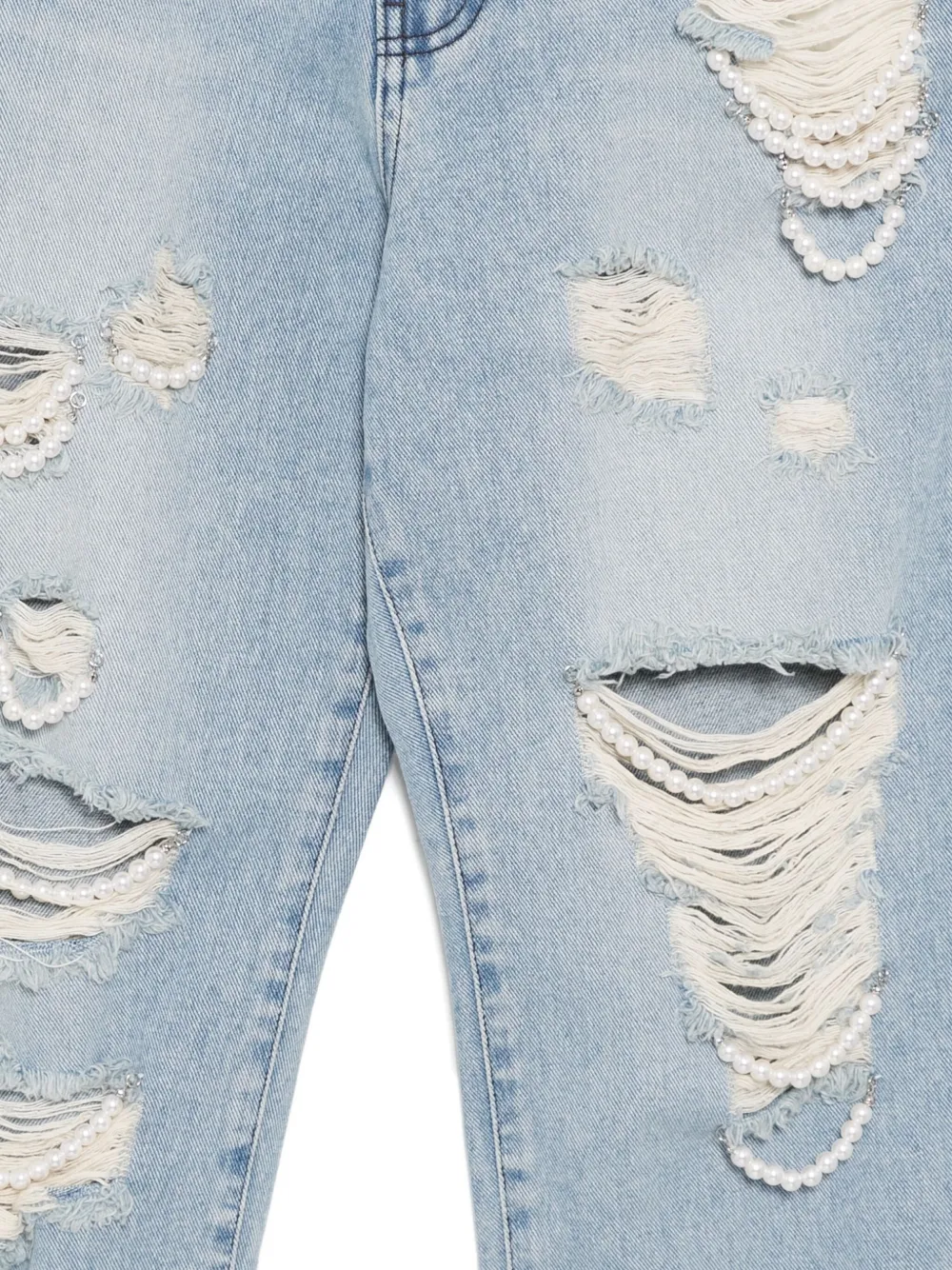  Kimhekim Pearl Embellished Jeans - Blue 