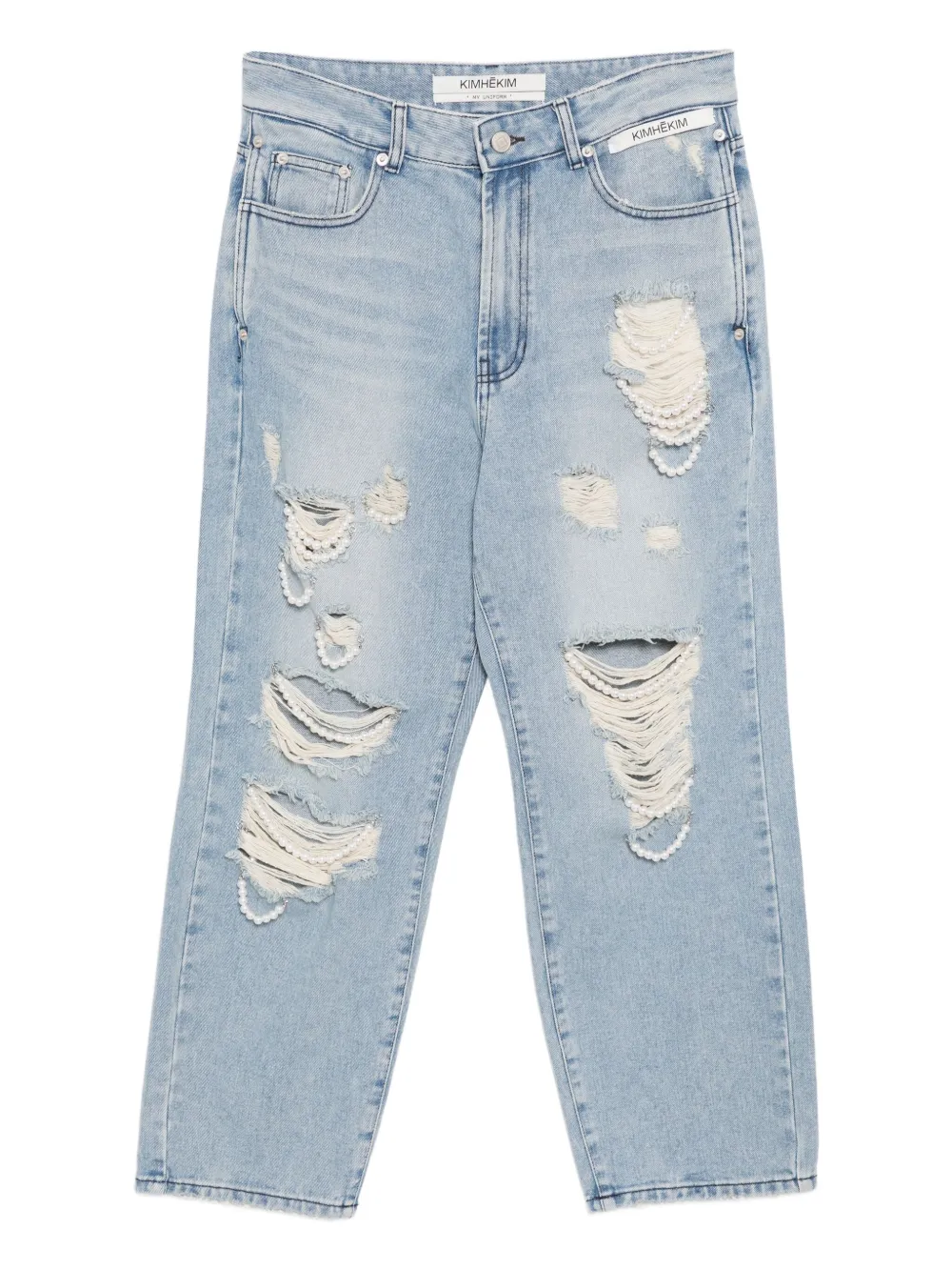 Kimhekim pearl embellished jeans | Blue | Image 1