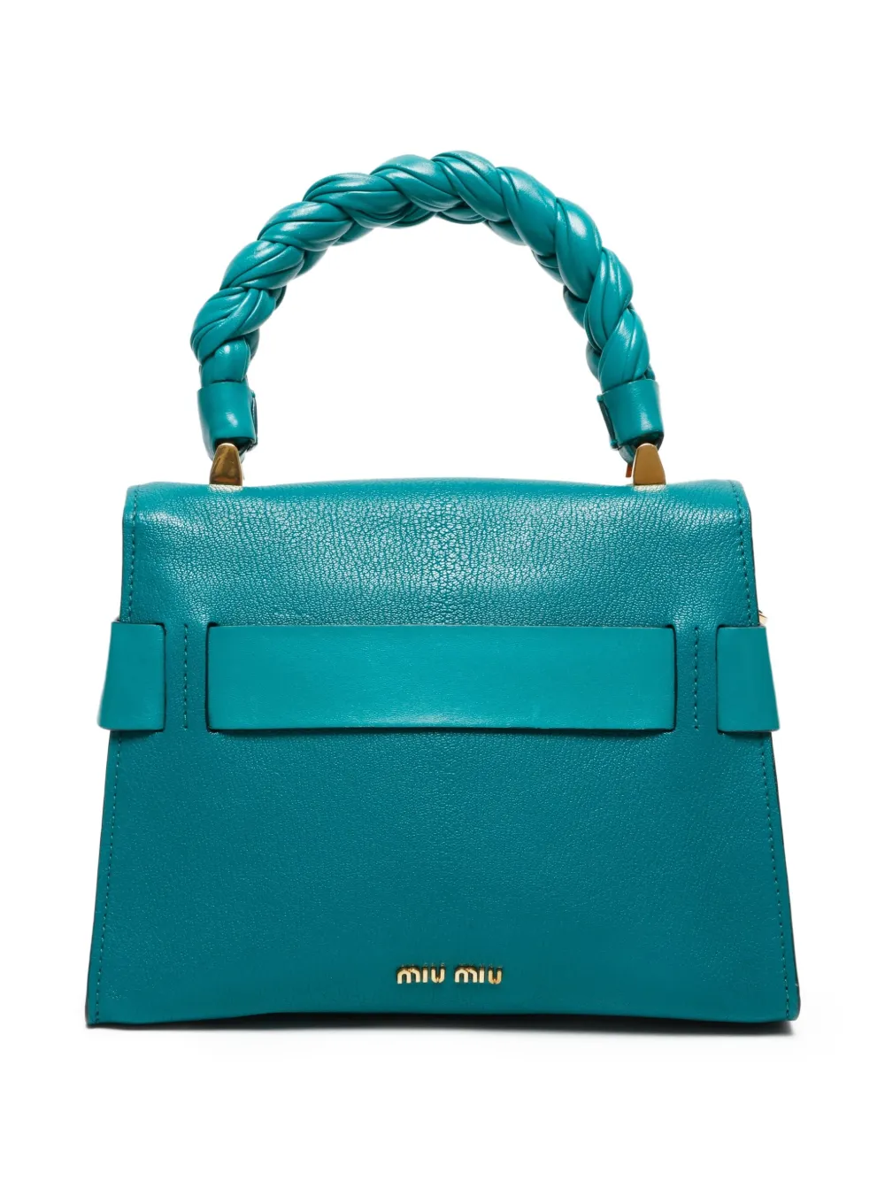 小物 miu MIU MIU Vitello Shine Trapu Zip Crossbody Bag Black 952820