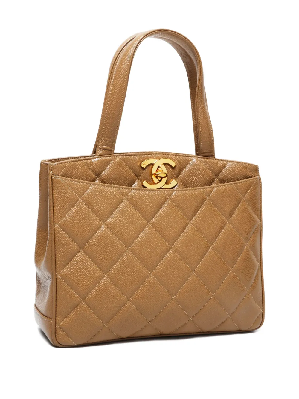 CHANEL Pre-Owned 1996-1997 CC Mark Handbag Brown FARFETCH KW