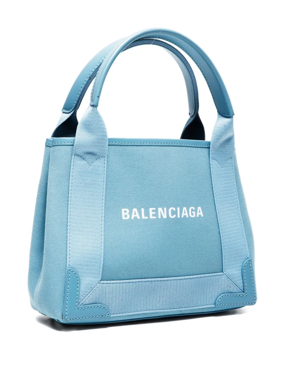 Pre-owned Balenciaga 2014-2024 Mini Cabas Tote Bag In Blue