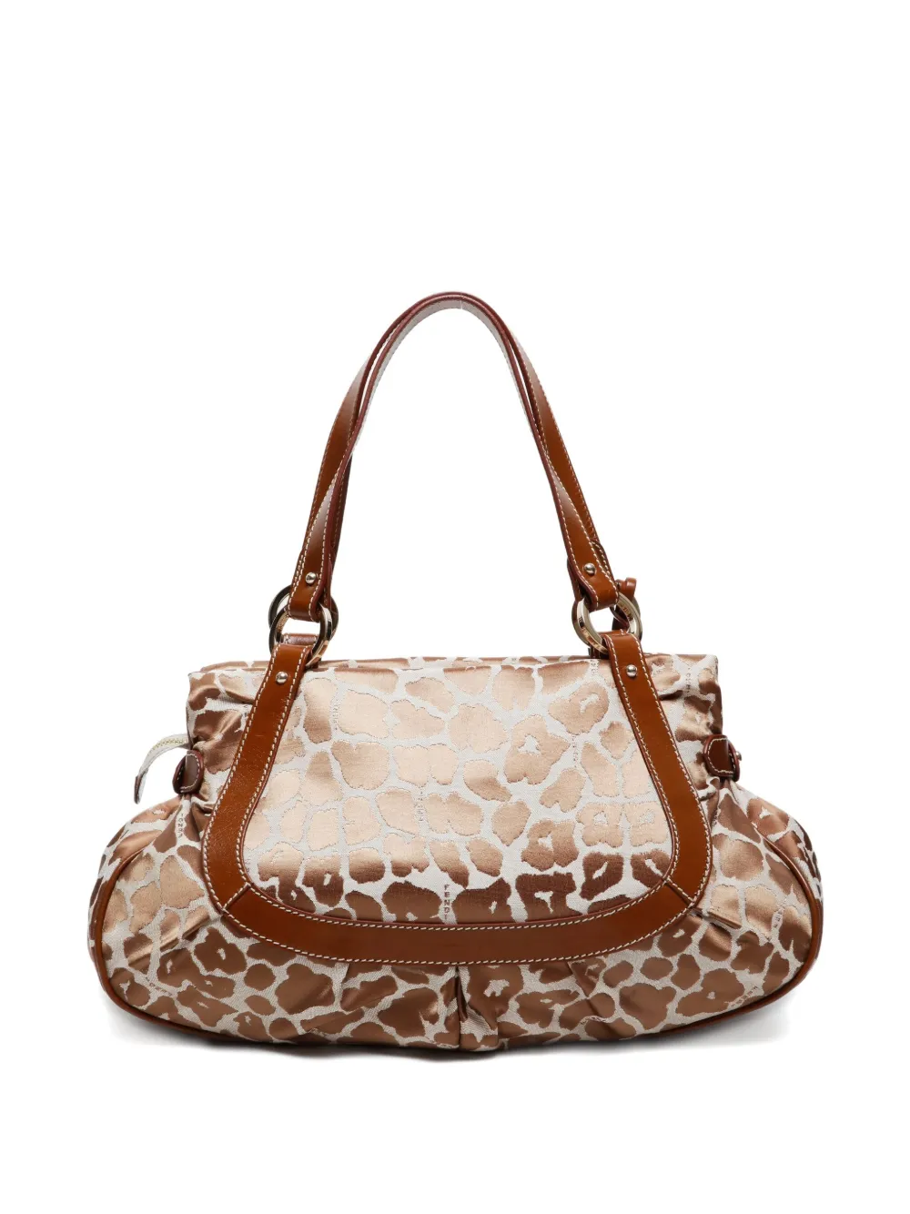 Pre-owned Fendi 2000-2020 Leopard-print Shoulder Bag In Brown