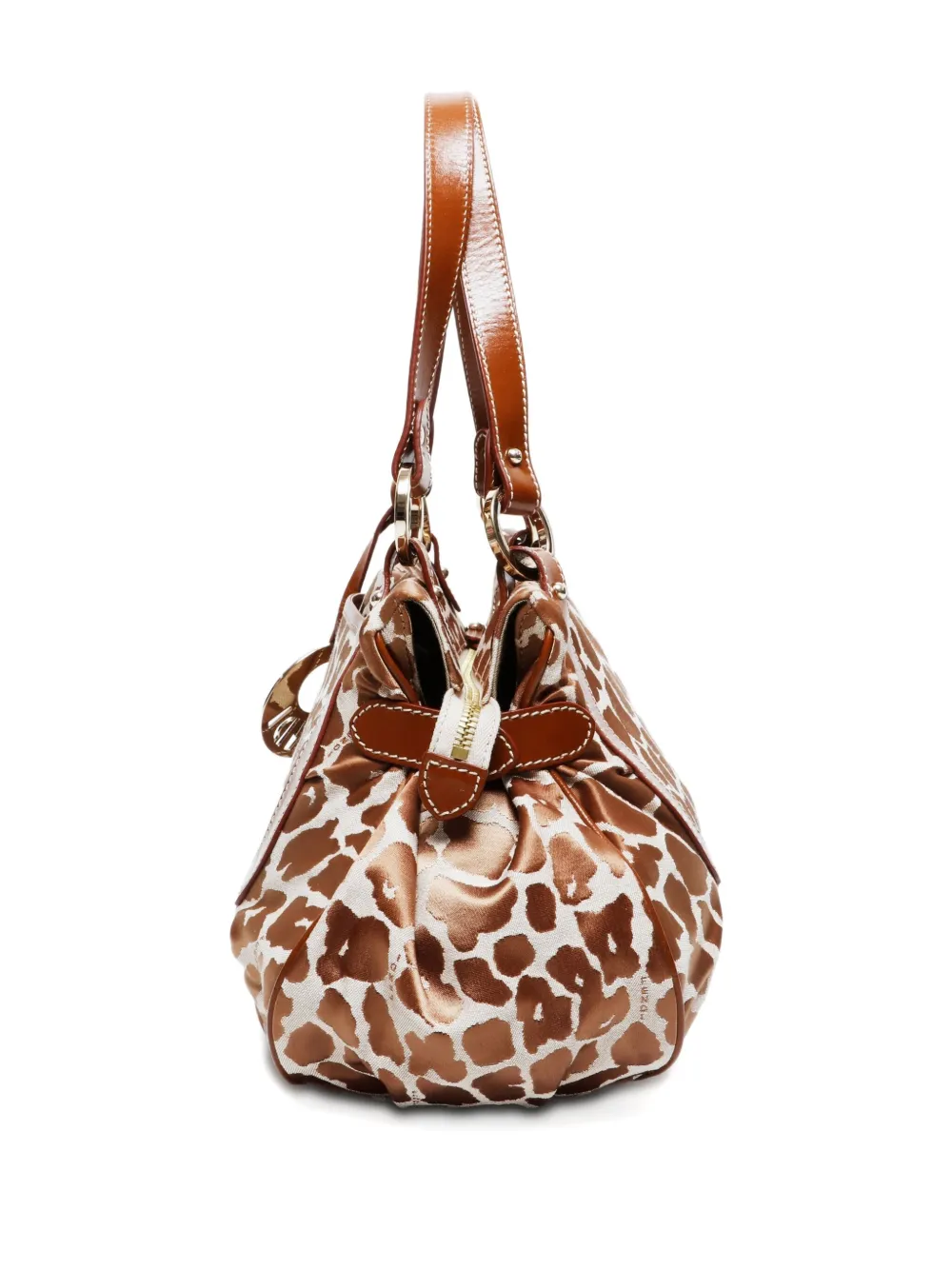 Pre-owned Fendi 2000-2020 Leopard-print Shoulder Bag In Brown