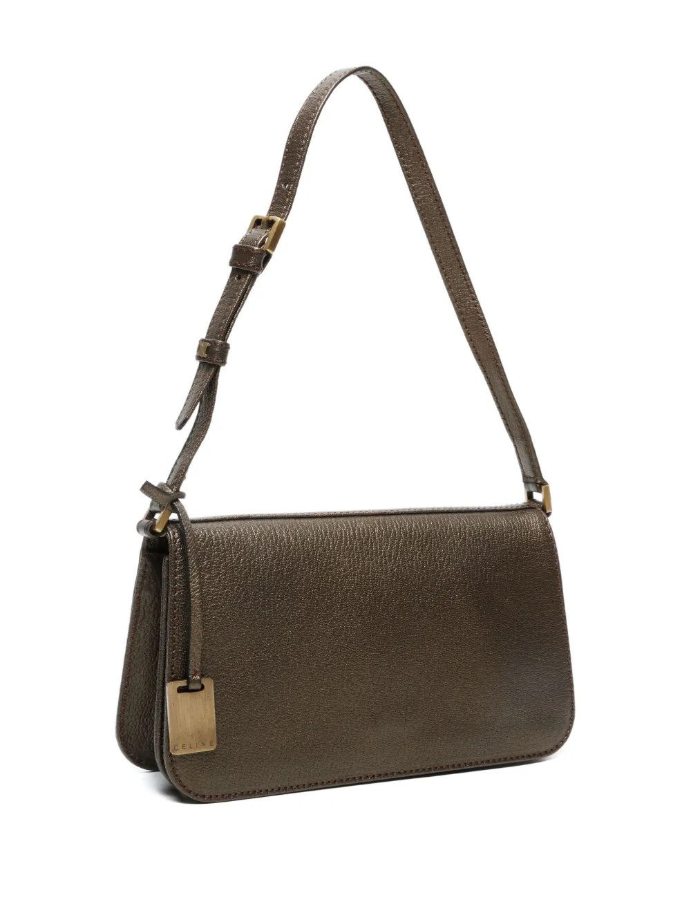 Celine Pre-Owned 1990-2000s Leather Shoulder Bag | Brown | FARFETCH