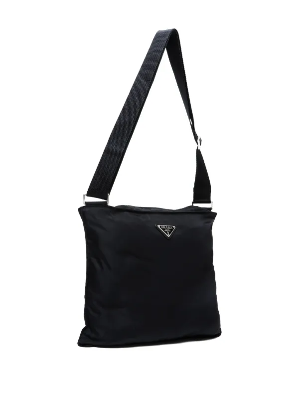 Prada Pre-Owned 1990-2000 logo-triangle Shoulder Bag | Black