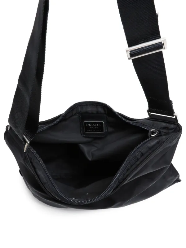 バッグ 00s PRADA Triangle Logo Shoulder Bag Prada Pre-Owned 1990-2000 logo-triangle Shoulder Bag | Black