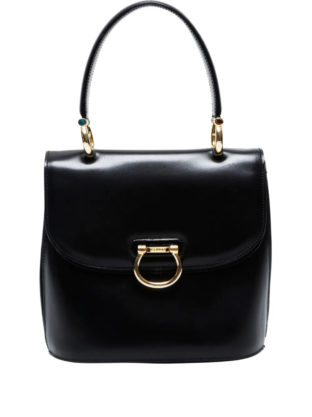 Céline Pre-Owned 1990-2000s Gancini top-handle tote bag - ブラック Céline Pre-Owned 1990-2000s Gancini top-handle tote bag - ブラック