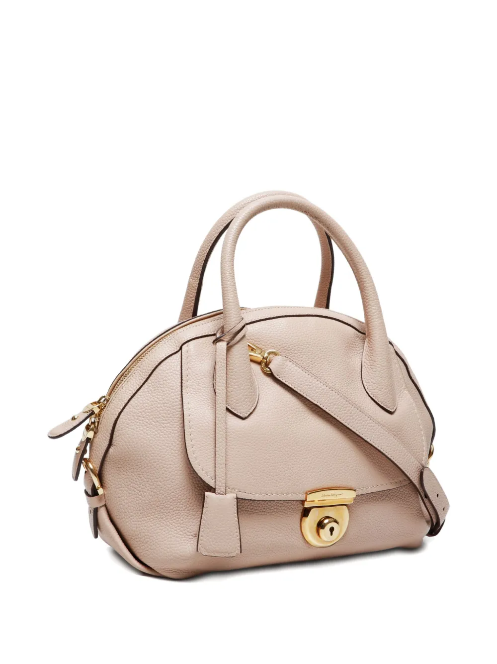 Pre-owned Ferragamo 2015-2025 Leather Two-way Shoulder Bag In Pink