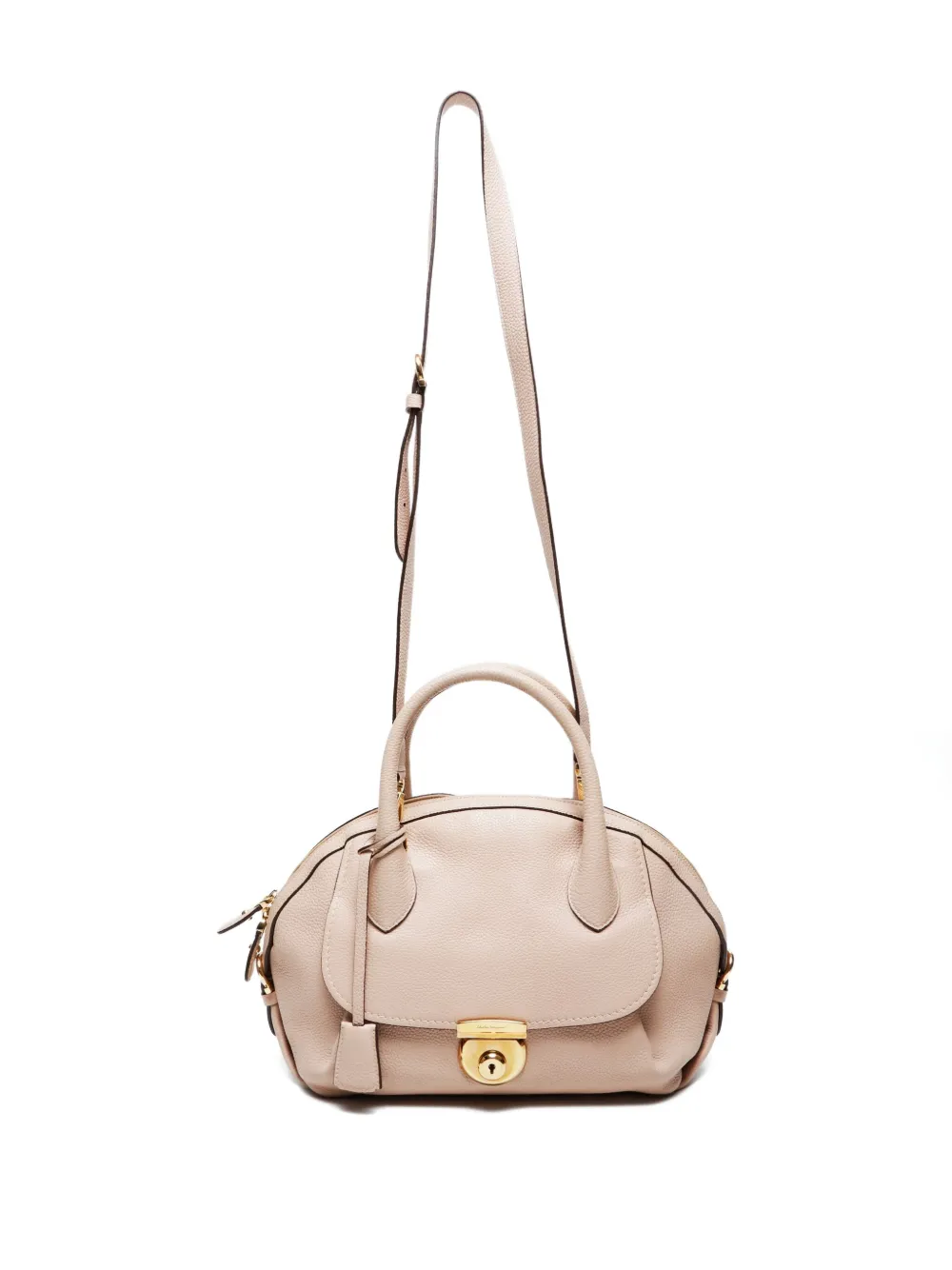 Pre-owned Ferragamo 2015-2025 Leather Two-way Shoulder Bag In Pink