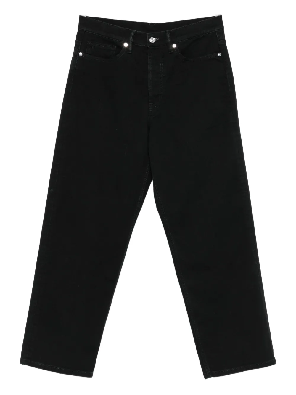 Nine In The Morning Straight-leg Button-fly Jeans In Black