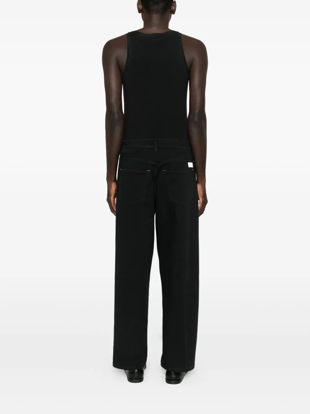 Nine In The Morning Straight-leg Button-fly Jeans In Black