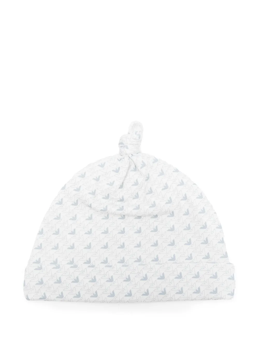 Emporio Armani Kids eagle-print beanie - Blauw