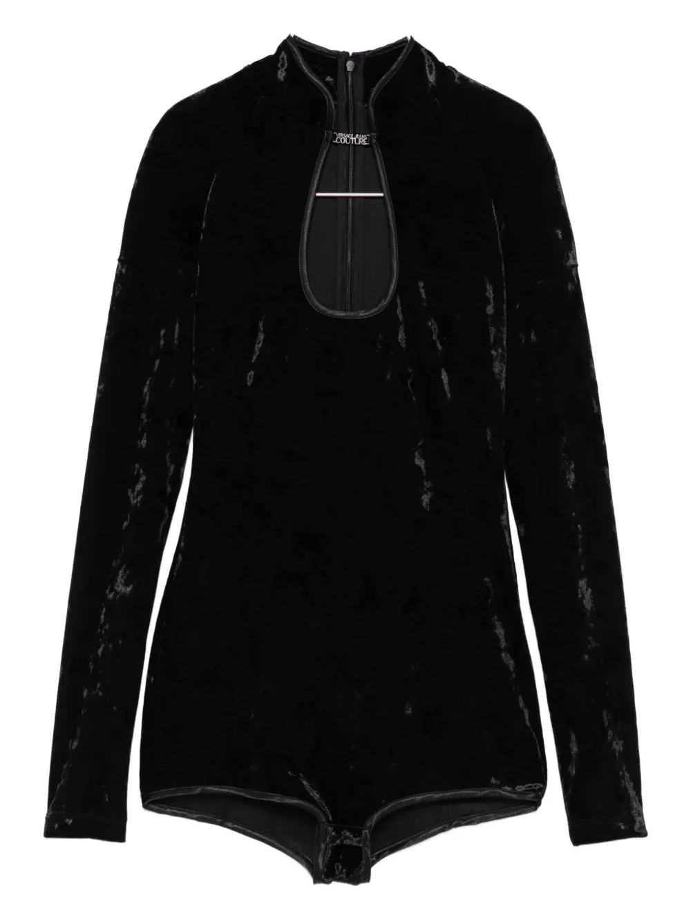 Versace Jeans Couture keyhole-neck long-sleeves bodysuit - Nero
