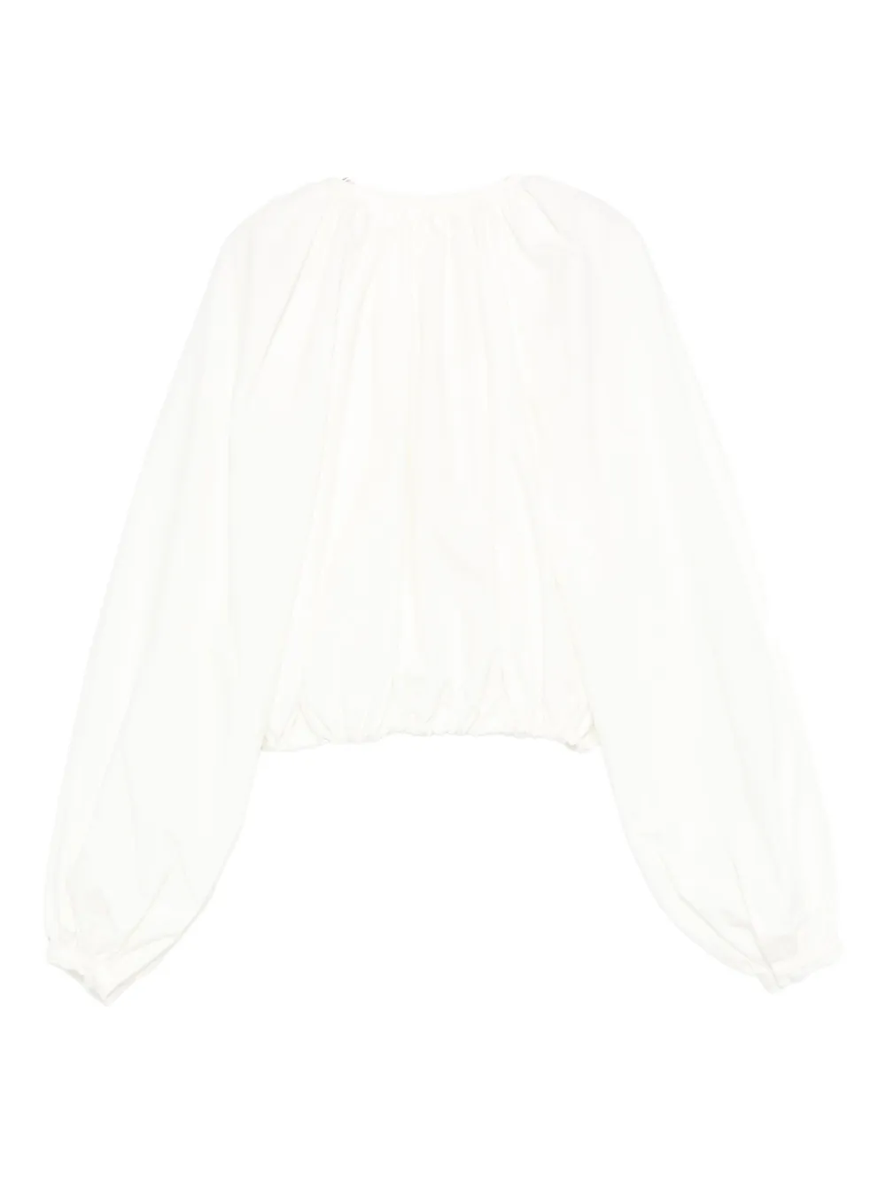 Elisabetta Franchi Logo-embroidered Blouse In White