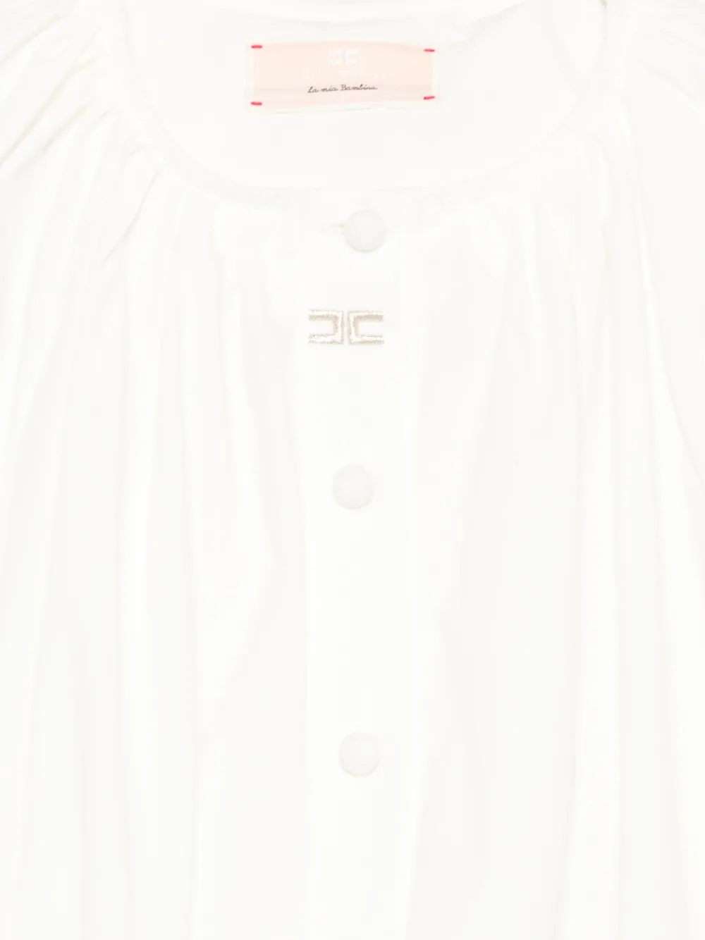 Elisabetta Franchi Logo-embroidered Blouse In White