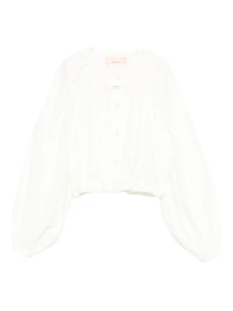 Elisabetta Franchi Kids blouse à logo brodé