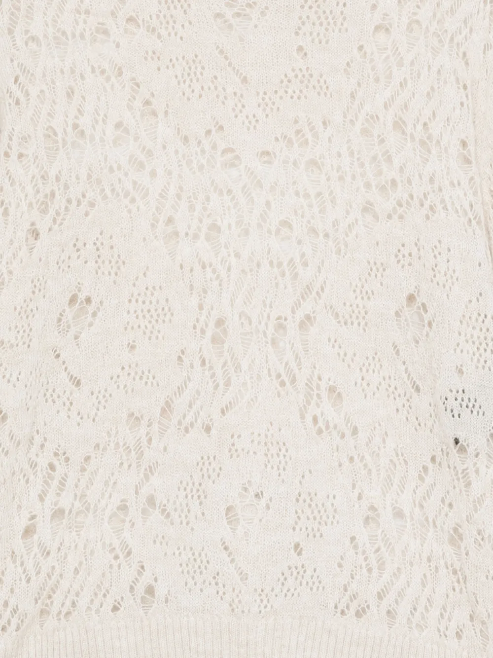 D Exterior Lace-pattern Sweater In Neutral