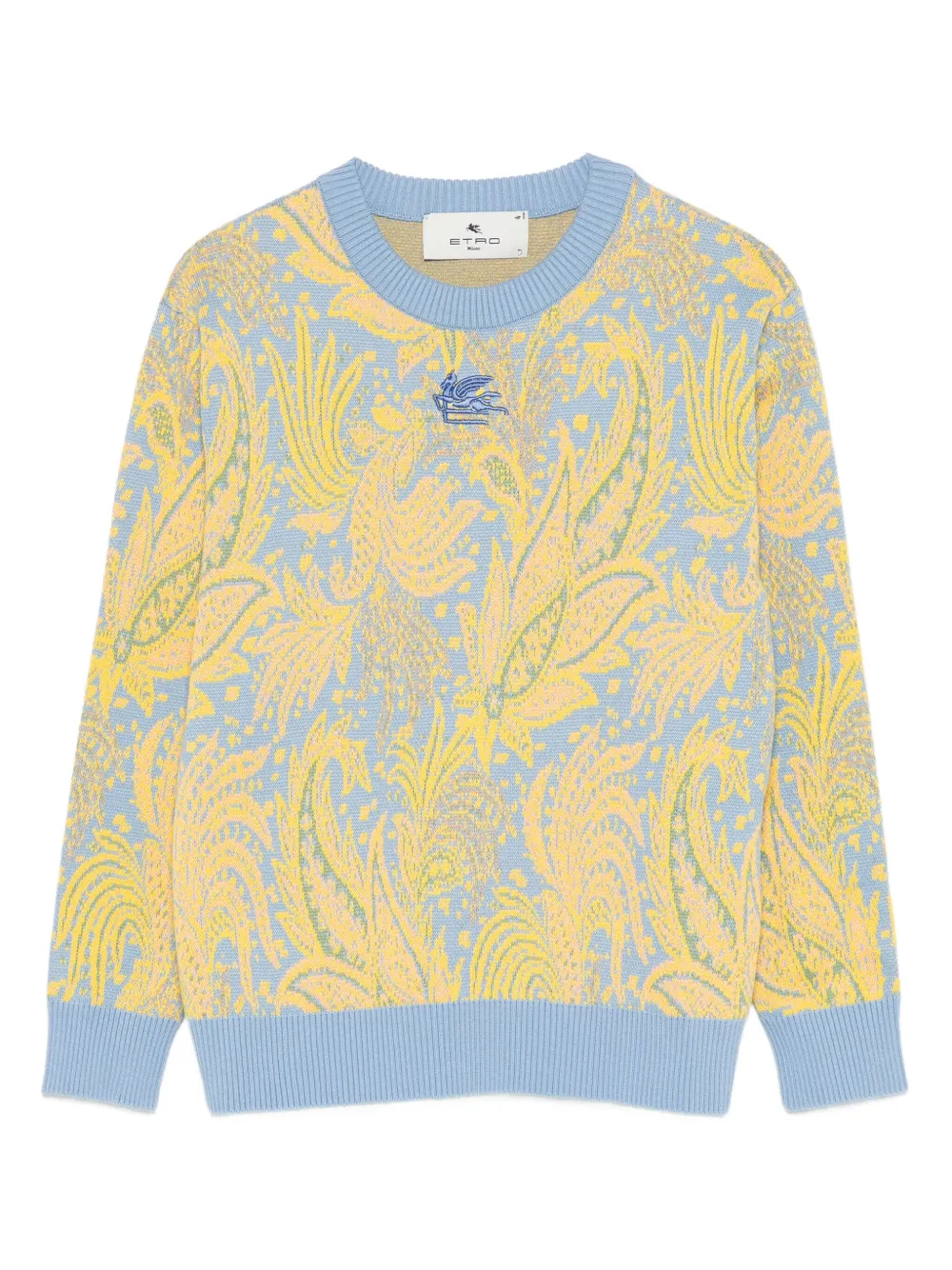 ETRO KIDS paisley-jacquard jumper - Blu