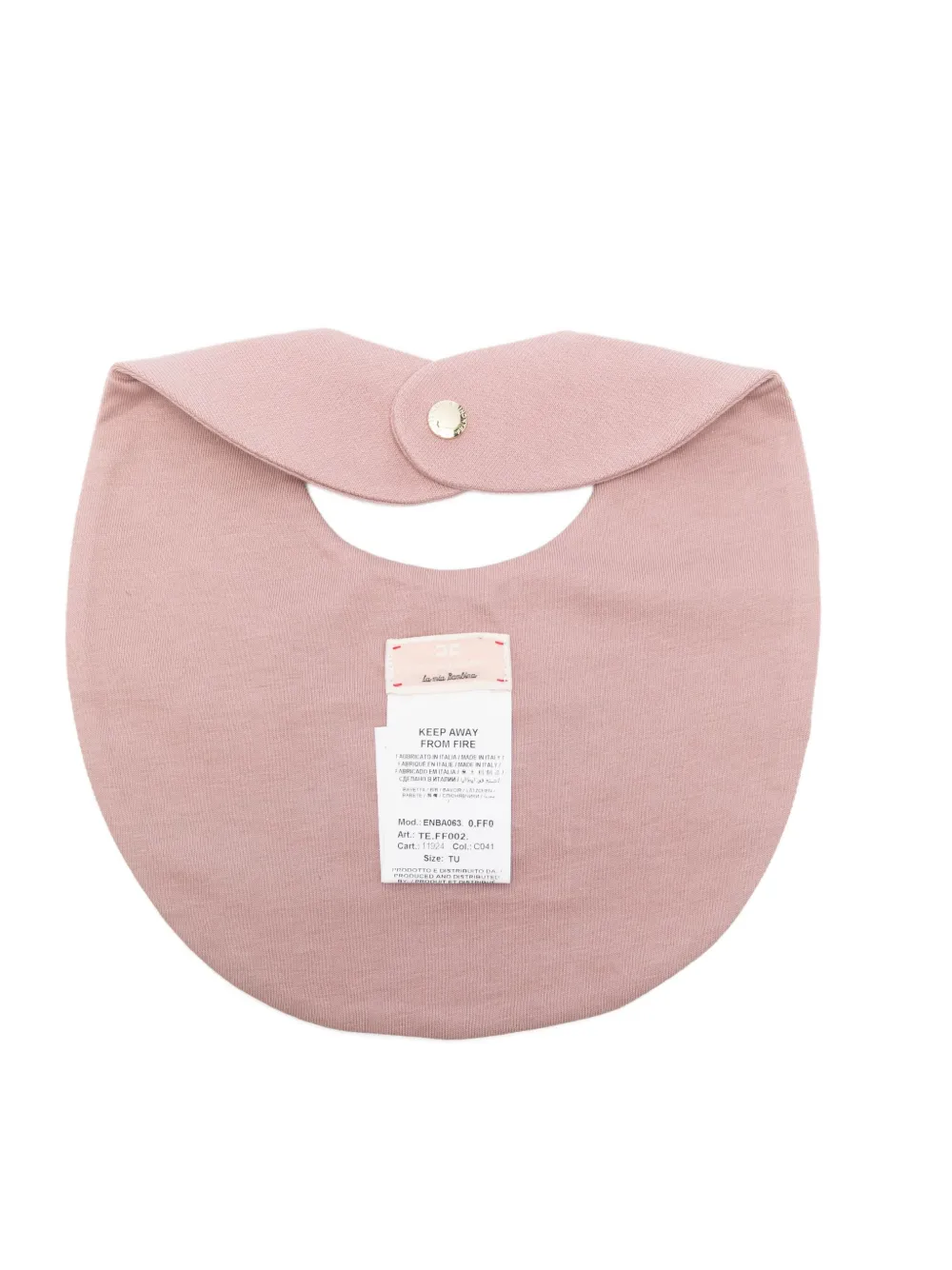 Elisabetta Franchi Kids logo-embroidered bib - Roze