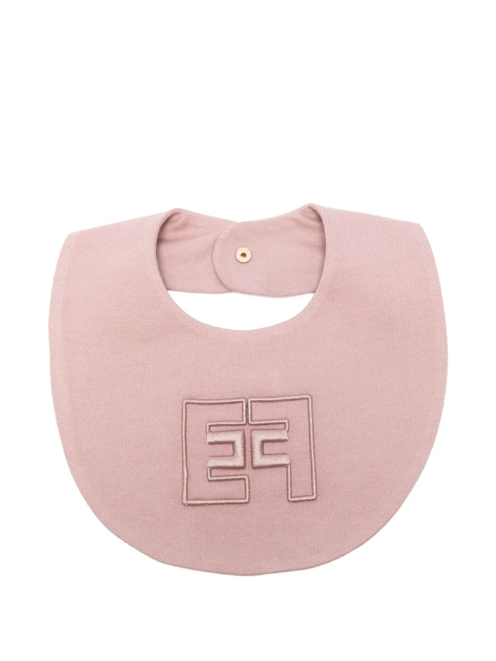 Elisabetta Franchi Kids logo-embroidered bib - Rosa