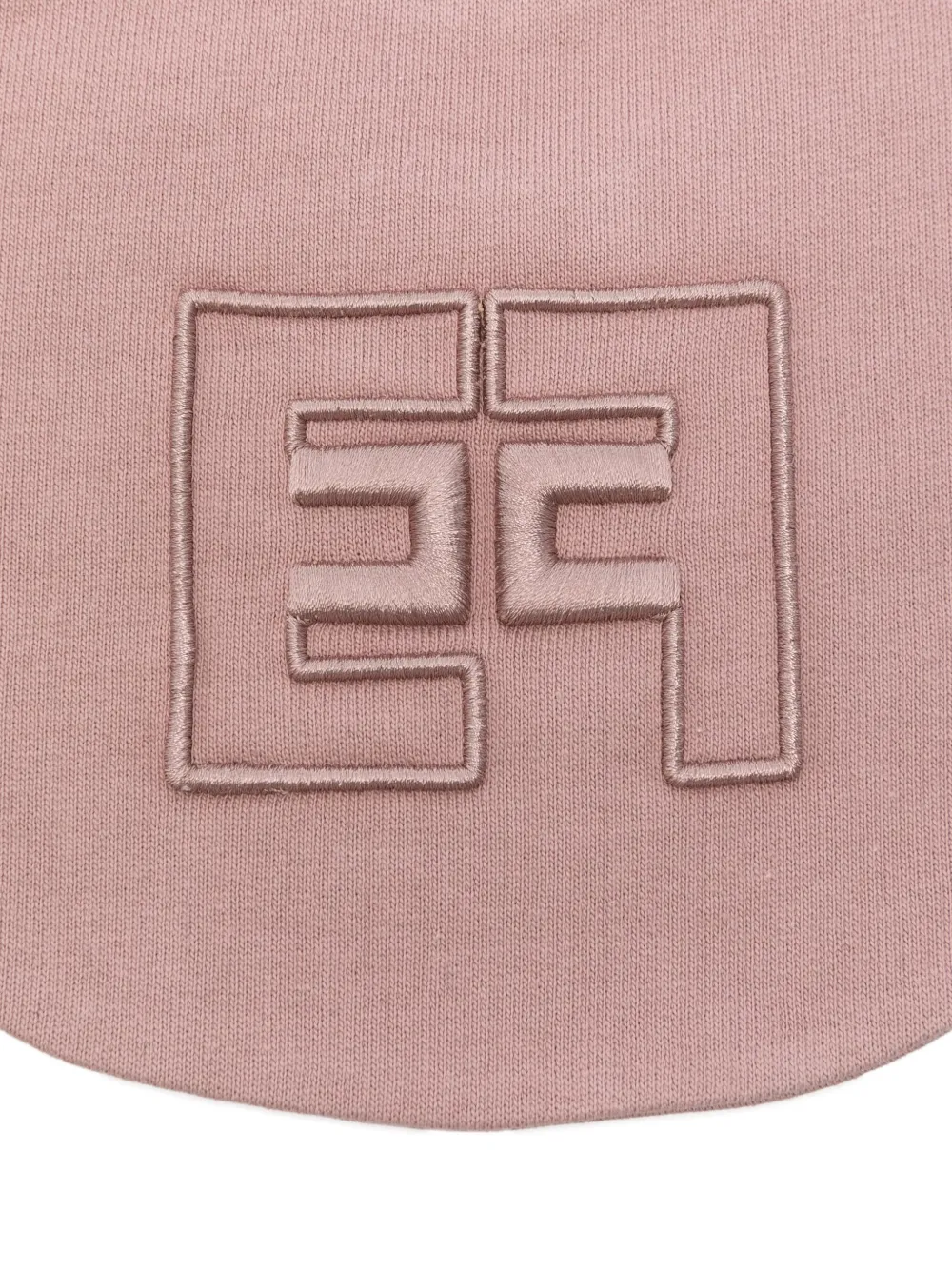 Elisabetta Franchi Kids Slabbetje met geborduurd logo Roze