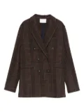 Circolo 1901 checked double-breasted blazer - Brown