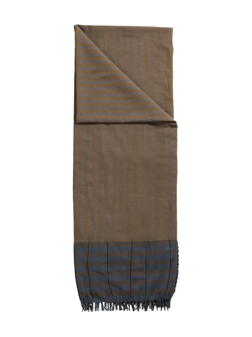 Uma Wang striped pleated scarf | Brown | Image 1