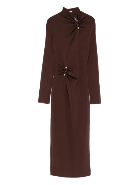 Cult Gaia twist-detail button midi dress