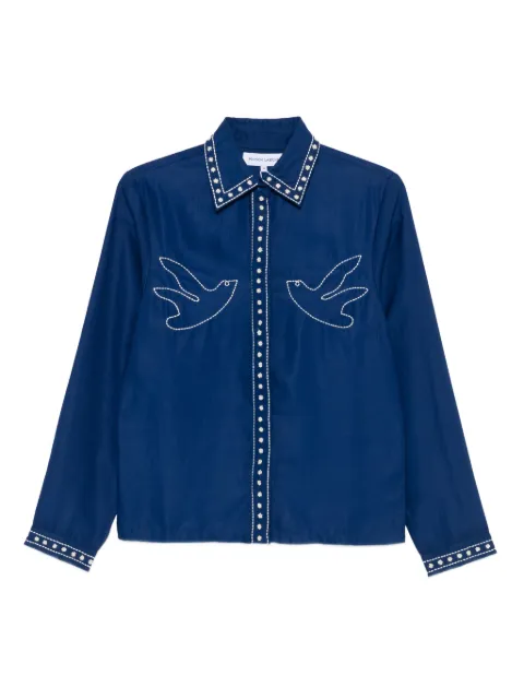 Maison Labiche Vallès bird-embroidered shirt