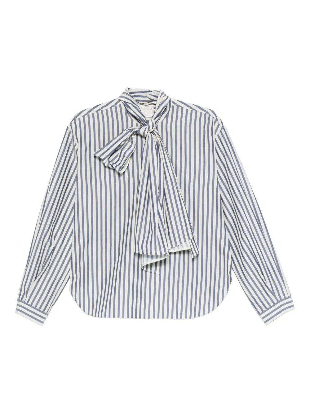 Forte Forte striped bow-neck shirt | Blue | Image 1