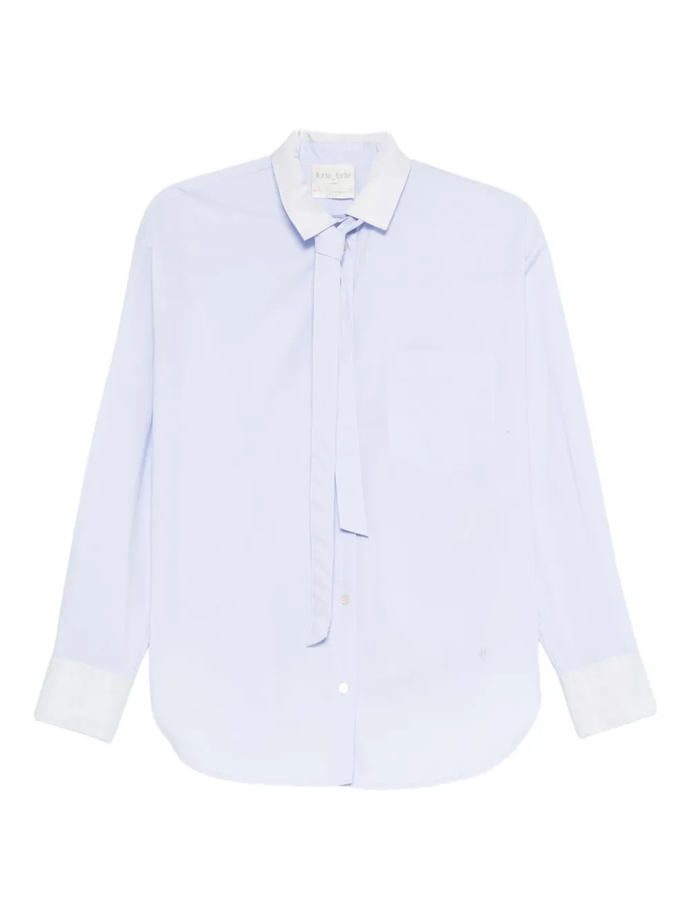 Forte Forte Tie-neck Cotton Shirt In White