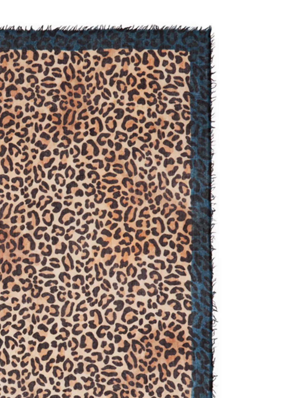 Faliero Sarti leopard-print fringed scarf - Bruin