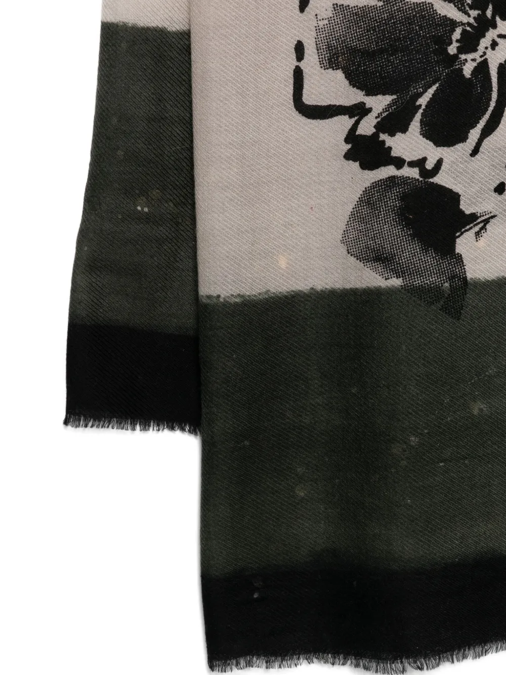 Faliero Sarti Brenda Floral Scarf With Silk Print Accessories In Gray