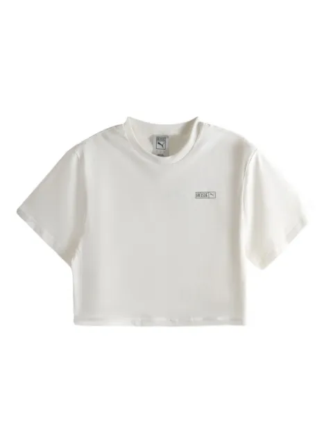 PUMA x Rosé logo-detail cropped T-shirt